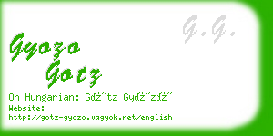 gyozo gotz business card